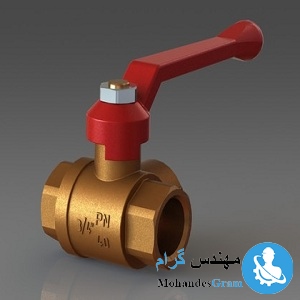 طرح شیر توپی ۳ راهه ۳/۴ اینچ