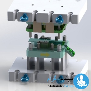 طرح آماده قالب چند مرحله ای خمش و برش