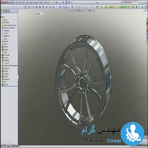 فیلم آموزشی طراحی رینگ ماشین در solidworks
