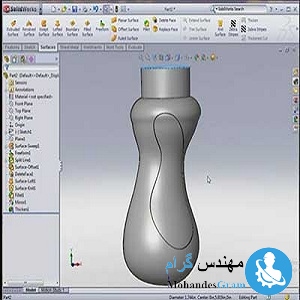 فیلم آموزش surface در solidworks