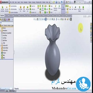 آموزش طراحی گلدان در solidworks
