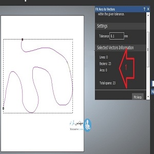 بررسی کاربرد ابزار Arc Fit Vectors در نرم افزار آرتکم