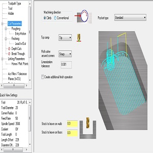 ماشین کاری دو بعدی pocket در نرم افزار مسترکم