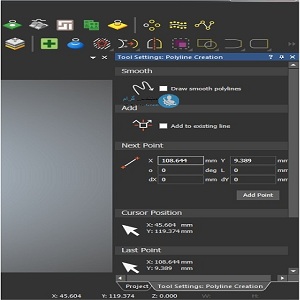 آموزش رسم وکتور polyline در نرم افزار آرتکم artcam