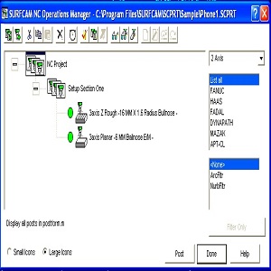 بررسی Operations Manager در نرم افزار surfcam