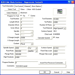 بررسی Tool Information در نرم افزار surfcam